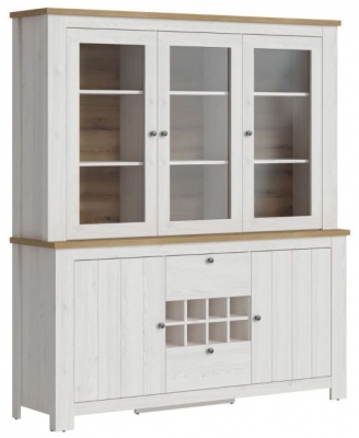 Celesto White Large Display Cabinet