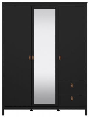 Product photograph of Barcelona 1 Mirror Door With 2 Drawer 2 Door Wardrobe from Choice Furniture Superstore