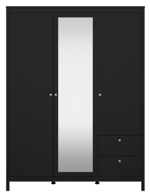 Product photograph of Madrid 2 Door 1 Mirror Door 2 Drawer Wardrobe from Choice Furniture Superstore