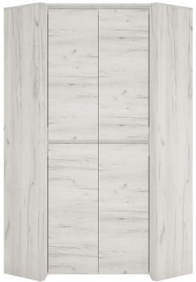 Product photograph of Angel White 2 Door Corner Wardrobe from Choice Furniture Superstore