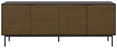 Clearance Soma Granulated Black Brushed Espresso 4 Door Sideboard Fss15404