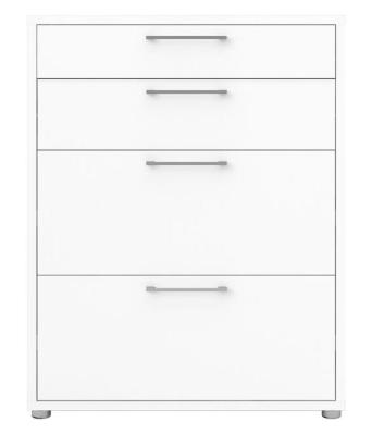 Product photograph of Prima White 4 Drawer Office Storage Cabinet from Choice Furniture Superstore
