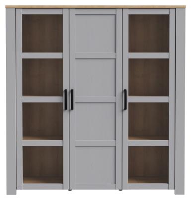 Bohol Grey 3 Door Large Display Cabinet