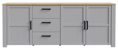 Bohol Grey Extra Large 3 Door Sideboard