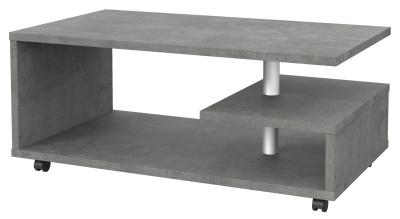 Bailey Dark Grey Concrete Effect Gshape Coffee Table