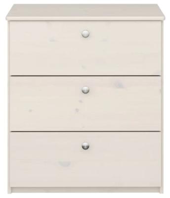 Memphis White 3 Drawer Small Chest