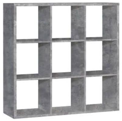 Mauro Grey Concrete Effect 9 Open Shelving Unit