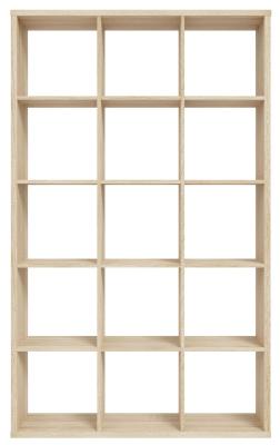 Product photograph of Mauro Sonoma Oak Effect 15 Open Shelving Unit from Choice Furniture Superstore