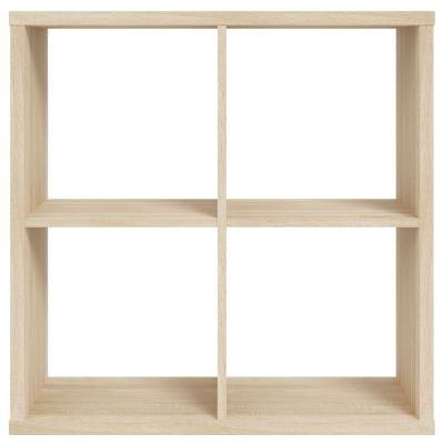 Product photograph of Mauro Sonoma Oak Effect Square 4 Open Shelving Unit from Choice Furniture Superstore