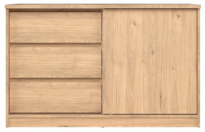 Product photograph of Naia Oak 1 Sliding Door Storage Unit from Choice Furniture Superstore