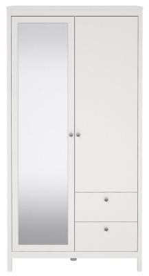 Madrid White 2 Door Combi Wardrobe