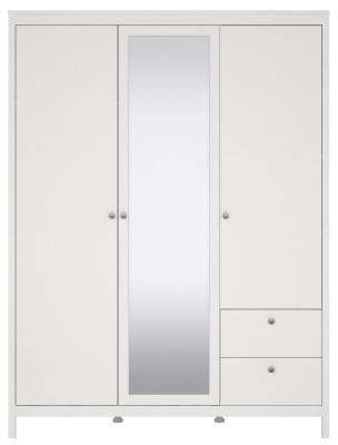 Madrid White 2 Door Combi Wardrobe