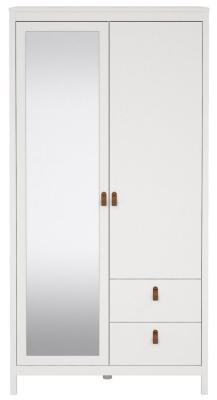 Barcelona White 2 Door Combi Wardrobe