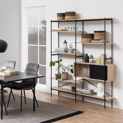 Angus White Oak Effect 1 Door Bookcase