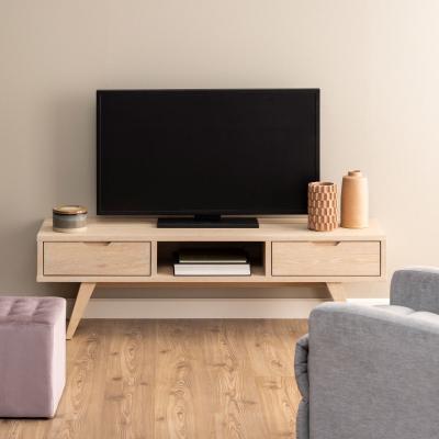 Aline White Oak 2 Drawer Medium Tv Unit