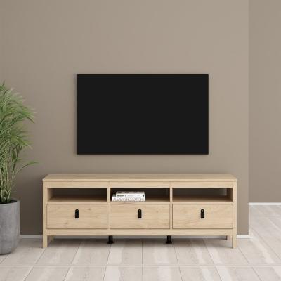 Barcelona Jackson Hickory Oak 3 Drawer Tv Unit