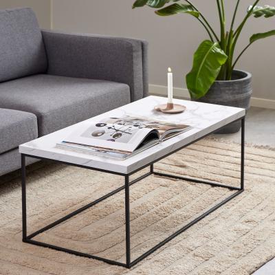 Barossa White Marble Effect 110cm Coffee Table