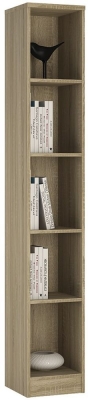 4 You Tall Narrow Bookcase in Sonama Oak
