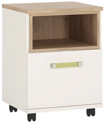 Product photograph of 4kids 1 Door Desk Mobile With Lemon Handles from Choice Furniture Superstore