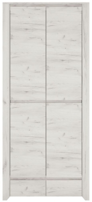 Product photograph of Angel White 2 Door 2 Drawer Double Wardrobe from Choice Furniture Superstore