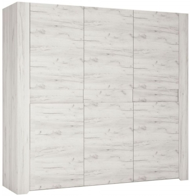 Product photograph of Angel White 3 Door Triple Wardrobe from Choice Furniture Superstore