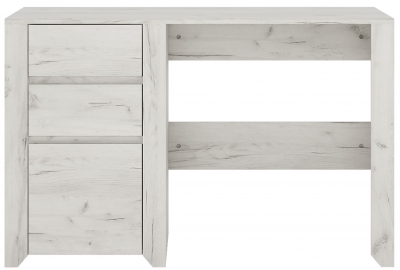 Product photograph of Angel White Oak 3 Drawer Desk from Choice Furniture Superstore