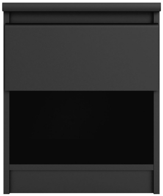 Naia Black 1 Drawer Bedside Cabinet