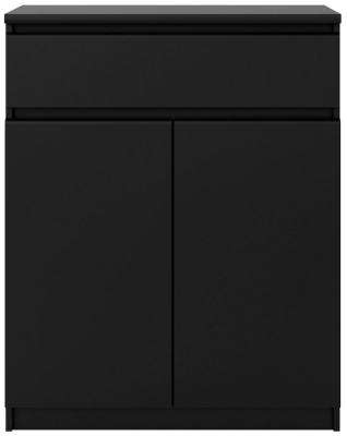 Product photograph of Naia Black 2 Door Cabinet from Choice Furniture Superstore