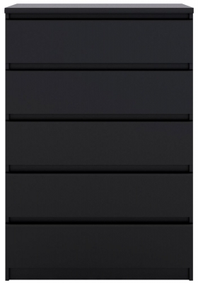 Product photograph of Naia Chest Of 5 Drawer In Black Matt from Choice Furniture Superstore