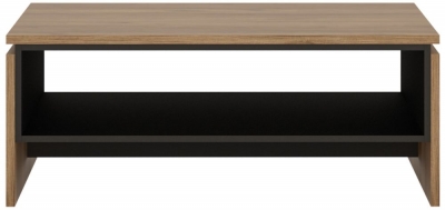 Brolo Coffee Table with The Walnut and Dark Panel Finish