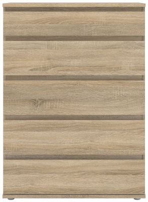 Product photograph of Nova Oak Effect 5 Drawer Chest from Choice Furniture Superstore