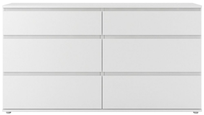 Product photograph of Nova White 6 Drawer Wide Chest from Choice Furniture Superstore