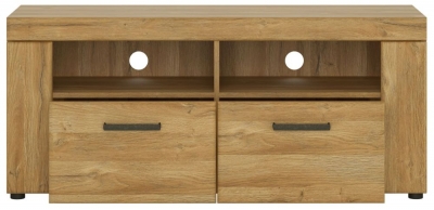 Product photograph of Cortina Oak Effect 127cm Tv Unit from Choice Furniture Superstore