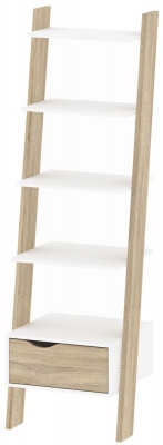 Product photograph of Oslo Leaning Bookcase 1 Drawer from Choice Furniture Superstore