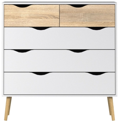 Product photograph of Oslo Chest Of 5 Drawer from Choice Furniture Superstore