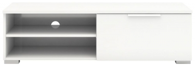 Product photograph of Match White Gloss 115cm Tv Unit from Choice Furniture Superstore