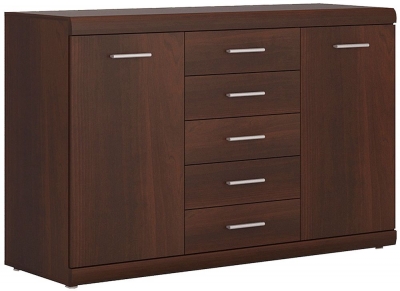 Product photograph of Imperial Mahogany Effect 2 Door Medium Sideboard from Choice Furniture Superstore