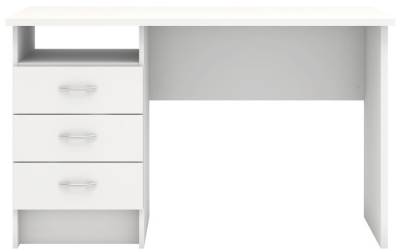 Product photograph of Function Plus White Desk 3 Drawer from Choice Furniture Superstore
