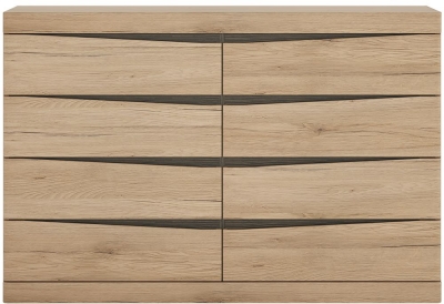 Product photograph of Kensington 4 4 Wide Chest Of Drawer In Oak from Choice Furniture Superstore