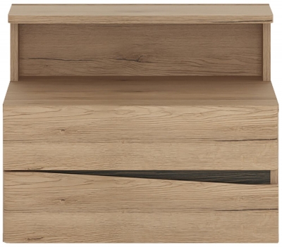Product photograph of Kensington 2 Drawer Bedside Cabinet Lh Drawer In Oak from Choice Furniture Superstore