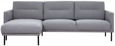 Product photograph of Larvik Grey Fabric Chaiselongue Sofa Lh from Choice Furniture Superstore