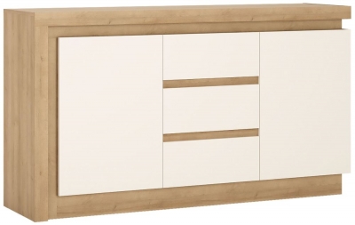 Product photograph of Lyon 2 Door 3 Drawer Sideboard from Choice Furniture Superstore