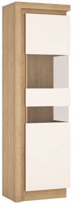Product photograph of Lyon Tall Narrow Display Cabinet Rhd from Choice Furniture Superstore