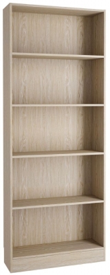 Basic Tall Wide Bookcase in Oak