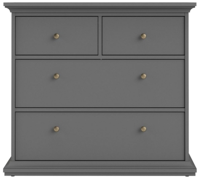 Product photograph of Paris Grey 2 2 Drawer Chest from Choice Furniture Superstore