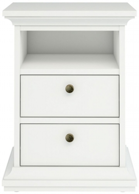 Product photograph of Paris 2 Drawer Bedside Cabinet from Choice Furniture Superstore