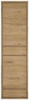 Product photograph of Shetland Oak Effect 2 Door 2 Drawer Narrow Cabinet from Choice Furniture Superstore