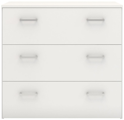 Product photograph of Space Chest Of 3 Drawer In White from Choice Furniture Superstore