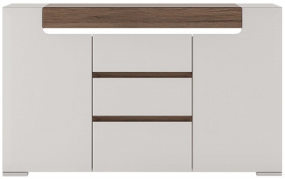 Toronto White Gloss 140cm Small Sideboard 2 Doors