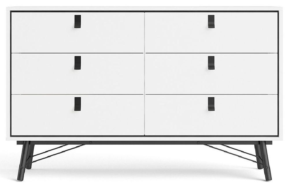 Ry White 6 Drawer Wide Chest
